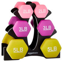 Load image into Gallery viewer, Amazon Basics Neoprene Dumbbell Hand Weights for Exercise and Muscle Toning