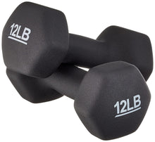 Load image into Gallery viewer, Amazon Basics Neoprene Dumbbell Hand Weights for Exercise and Muscle Toning